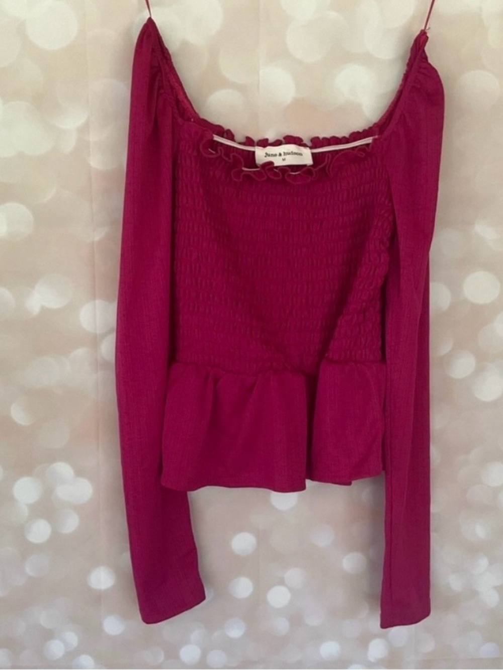 June & Hudson Raspberry Blouse